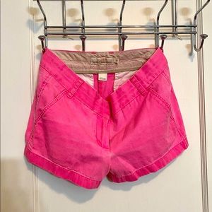 Pink J Crew Chino Shorts